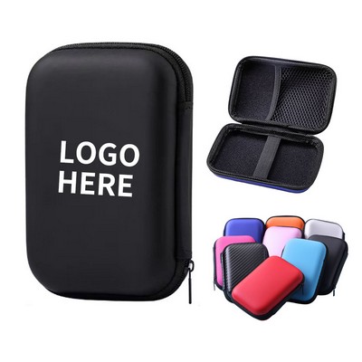 Compact Zippered EVA Headphone Case