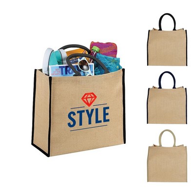 Large Jute Tote Bag