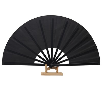 11" Big Plastic Ribs Fabric Folding Kung Fu Clack Fan