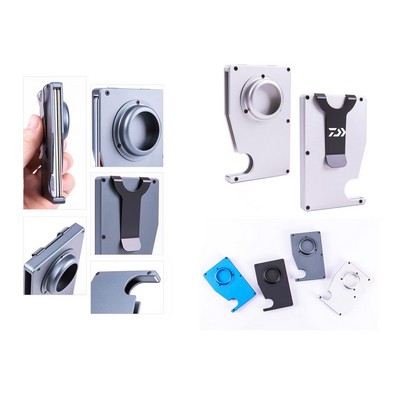 RFID Minimalist Metal Wallet With Anti-lost Device Hole