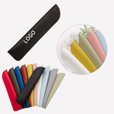 PU Leather Scratch-Resistant Pen Storage Bag