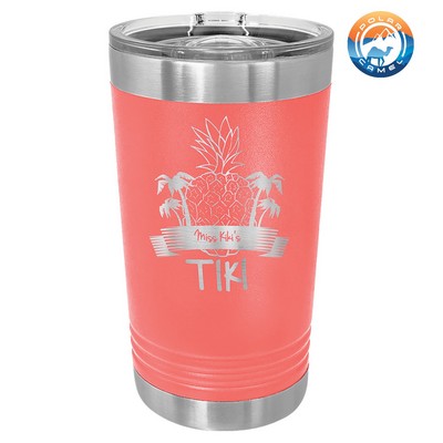 Coral Polar Camel 16 oz Pint Vacuum Insulated Tumbler with Slider Lid - Laser Engraved