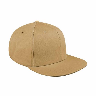 Solid Eyelets Brushed Slide Buckle Flat Brim