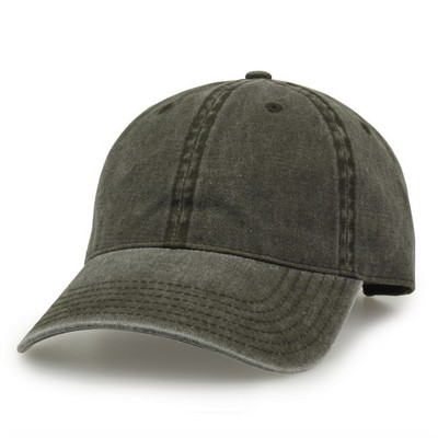 Pigment Dyed Twill Cap with Slide Buckle Closure