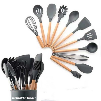 Premium 12-Piece Silicone Kitchen Tool Collection
