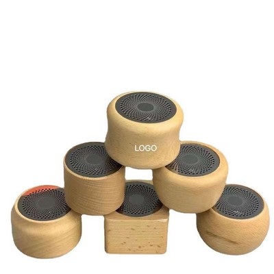 Retro Portable Bluetooth Speaker Vintage Walnut Wood Wireless Soundbox Mini Creative Gift Speaker