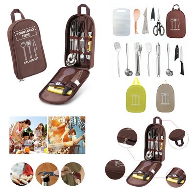 12-Piece Portable Camp Kitchen & Glamping Prep Kit