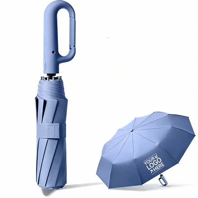 23-Inch 10-Rib Automatic Folding Umbrella