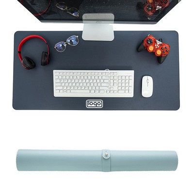 Large Double-Sided PU Leather Mouse Pad