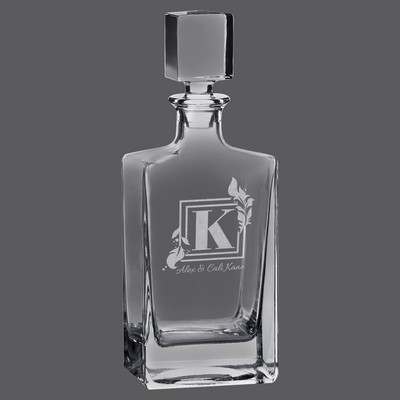 Polar Camel 810mL Rectangle Glass Decanter