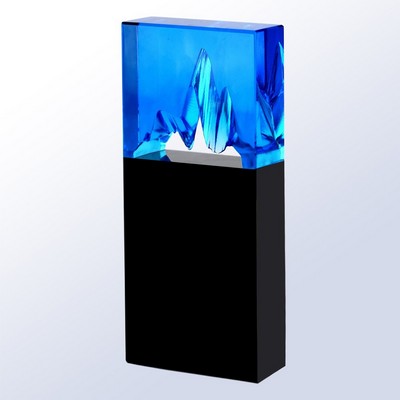 Frozen Vanguard Art Glass Award, 7 5/8"H