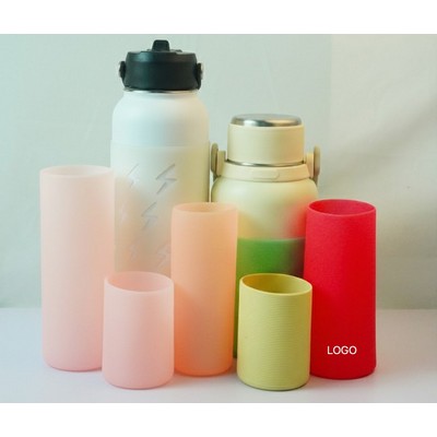 Full-Coverage Silicone Cup Sleeve Universal Protective Boot for Glass & Tumblers Heat-Insulating