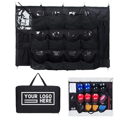 Hanging Baseball Helmet Bag Equipment Organize