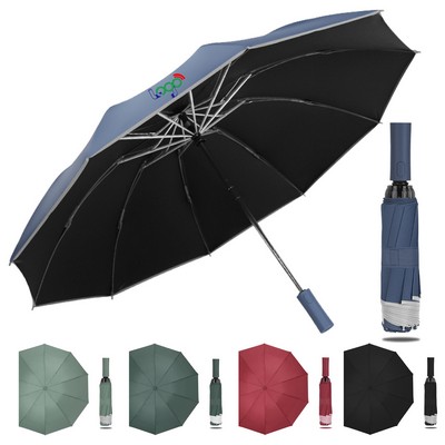 Inverted Umbrella With Reflective Stripe