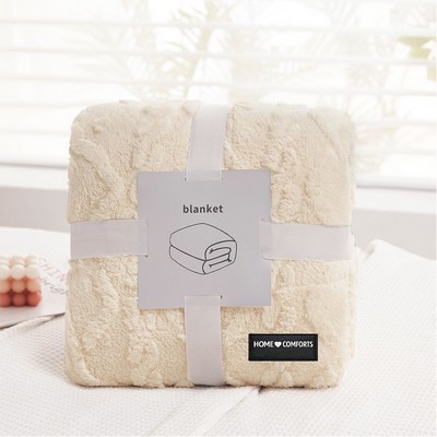 Soft Skin-Friendly RPET Lamb Fleece Comfort Blanket - 60" x 78"
