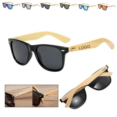 Bamboo Arm Sunglasses UV400 Protection