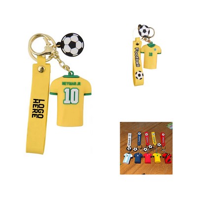 PVC Soccer Keychain