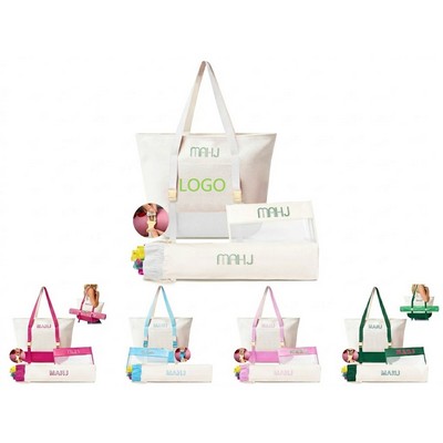 3-Piece Canvas Mahjong Storage Set