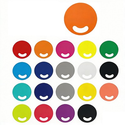 Round plastic hand fan