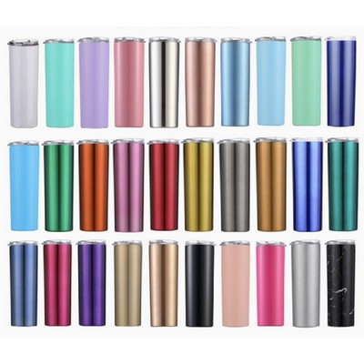 20oz Stainless Steel Straight Tumbler – Vacuum Insulated Drink Cup