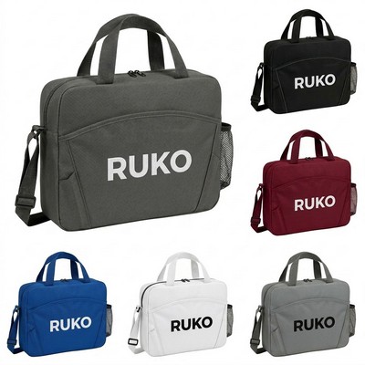 600D Polyester Mosaic-Design Conveyer Briefcase with Shoulder Strap
