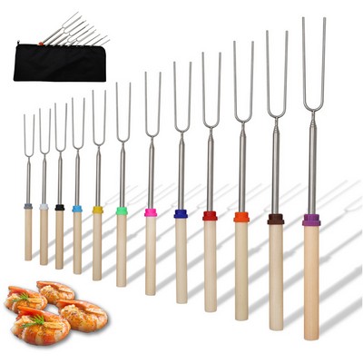 Retractable Stainless Steel BBQ Fork