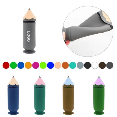 Standup Silicone Pencil Shaped Pouch