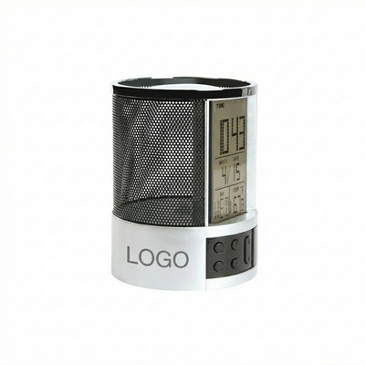 Metal Desk Organizer With Lcd Display