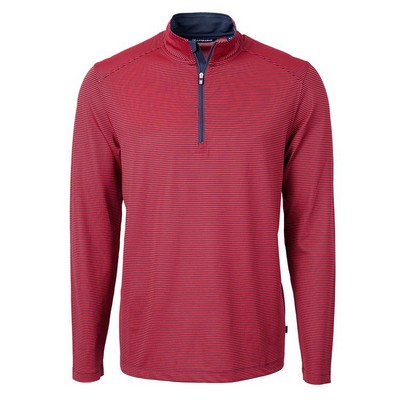 Cutter and Buck Virtue Eco Pique Micro Stripe Recycled Quarter Zip