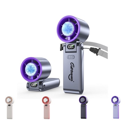 Rechargeable Portable Handheld Fan with Ice Cooler