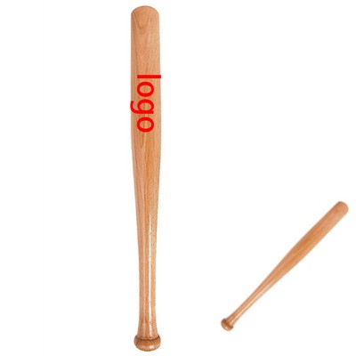 Natural Solid Wood Baseball Bat With Polished Finish And Balanced Swing Weight