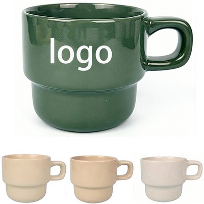 Professional 13oz Stackable Macaron Color Ceramic Coffee Mug