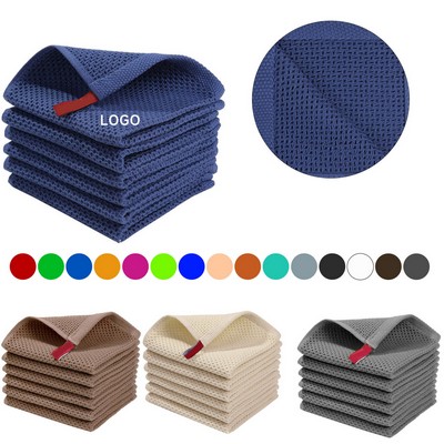 Honeycombs Cotton Waffle Weave Dishcloths