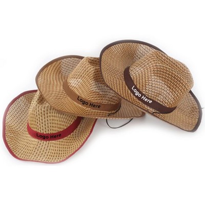 Adjustable Rush Straw Cowboy Hat
