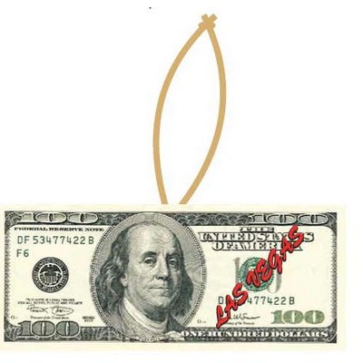 Las Vegas $100 Bill Ornament w/ Clear Mirrored Back (12 Square Inch)