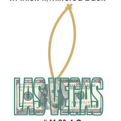 Las Vegas Block Letter $100 Bill Ornament w/ Mirrored Back (12 Square Inch)