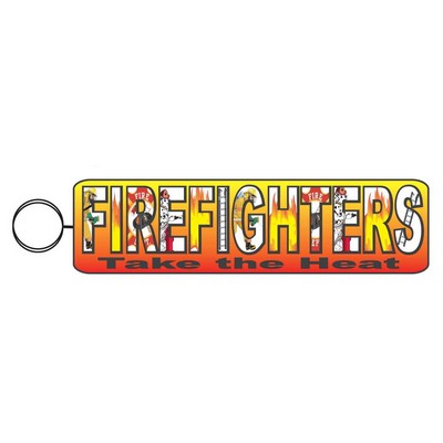 Fireman Slogan Executive Key Chain w/Mirrored Back (12")