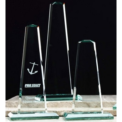 Jade Glass Obelisk Award (4"x11")