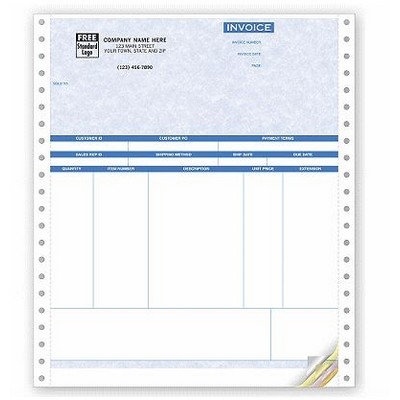 Parchment Continuous Product Invoices (3 Part)