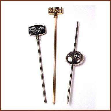 3" Stainless Steel Cocktail Pick W/ 3/4" Topper (Set of 4)