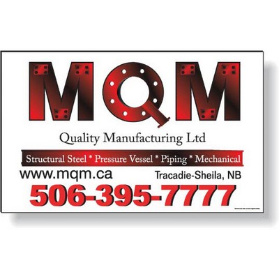 Custom Full Color Magnetic Vehicle Signs 12"x23", Long Term Outdoor Use