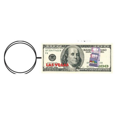Vegas Slot Machine on $100 Key Chain w/Clear Mirror Back (10 Square Inch)