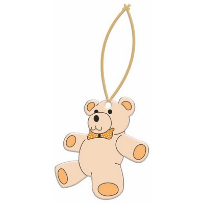 Teddy Bear Promotional Ornament w/ Black Back (2 Square Inch)