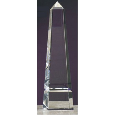 12" Crystal Obelisk Award w/Groove