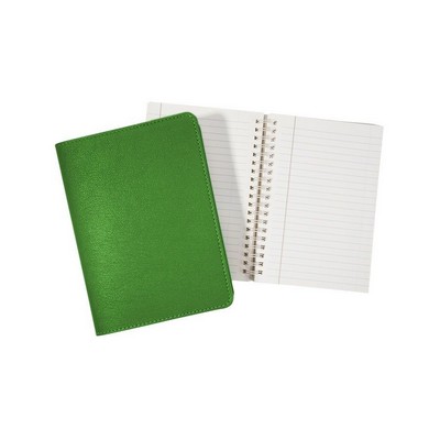 7" Wire-O Refillable Notebook w/Goatskin Leather