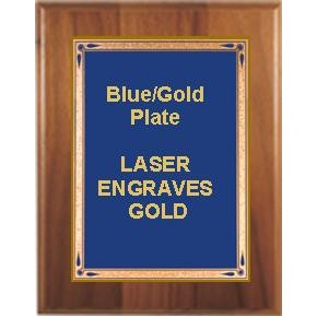 Cherry Plaque 10-1/2" x 13" - Blue/Gold 8-1/2" x 11" Teardrop Plate
