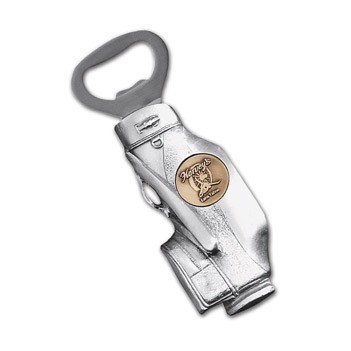 Golf Bag Bottle Opener w/ 3/4" Die Struck Brass Insert