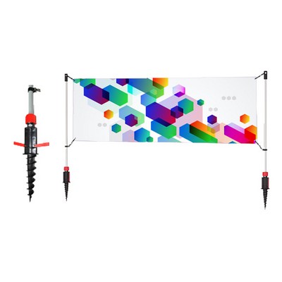 Twist X Outdoor Banner System Kit, 96"W x 42"H