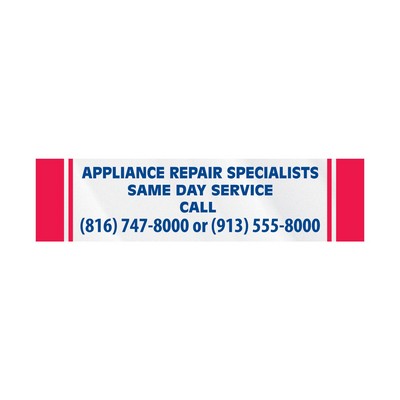 Rectangle Sticker | Square Corner | 1" x 4" | Clear Static | Static Face | Screen