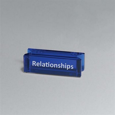 Blue Glass Bar with Silver Color-Fill
